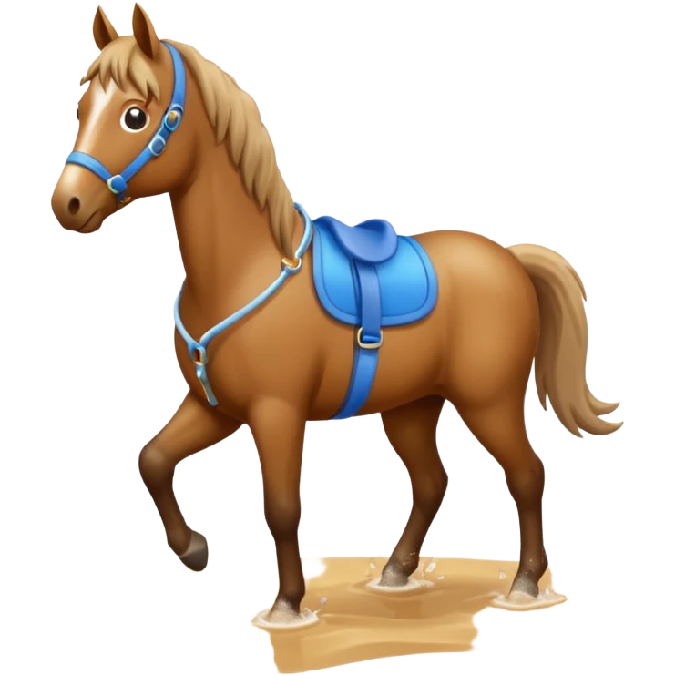Horse on a beach  emoji