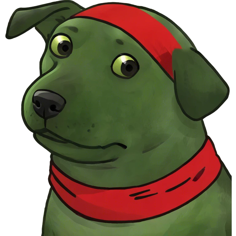 FAT BLACK DOG emoji