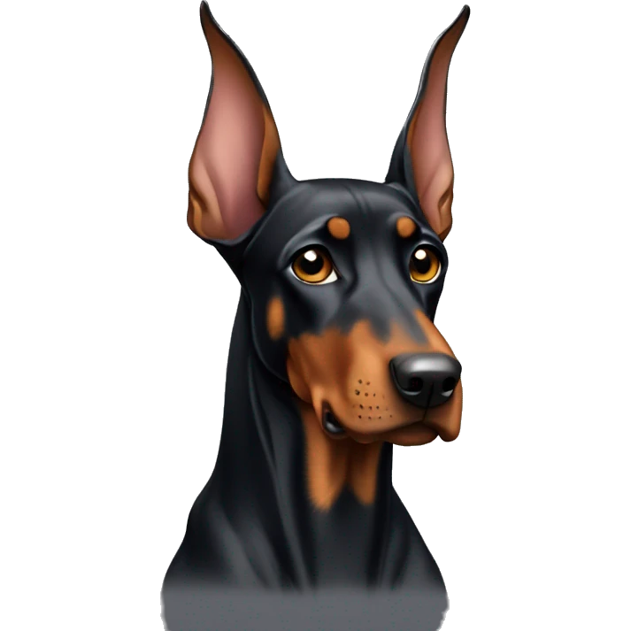 doberman with ears down emoji