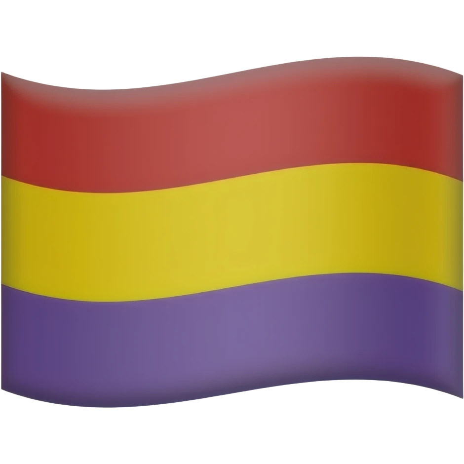 Nono haz una bandera con 3 lineas horizontales abajo morado medio amarillo y arriba rojo emoji