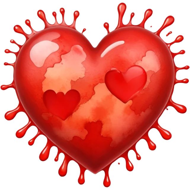 heart with a watercolor splash emoji