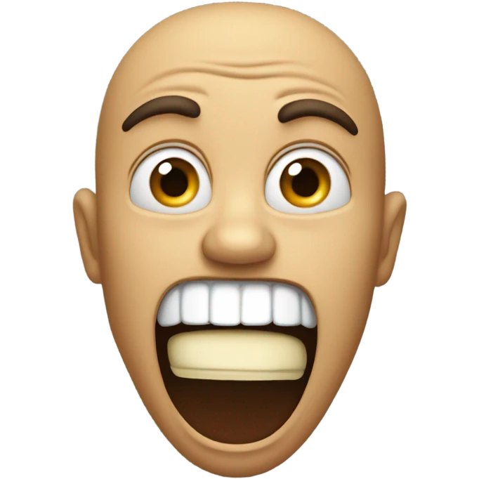 mouth open in shock but mad  emoji