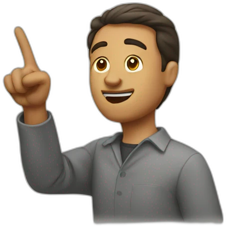 man pointing  emoji