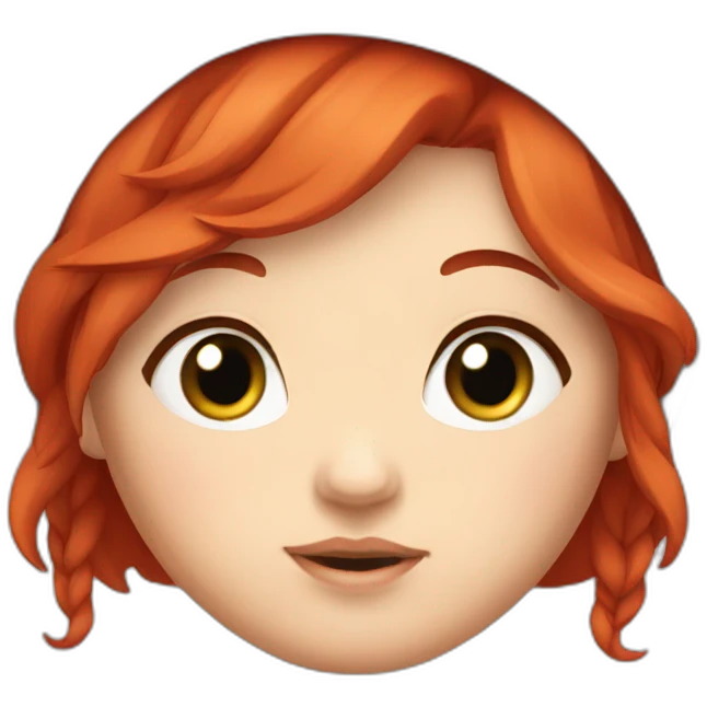 Cute chubby girl red hair emoji