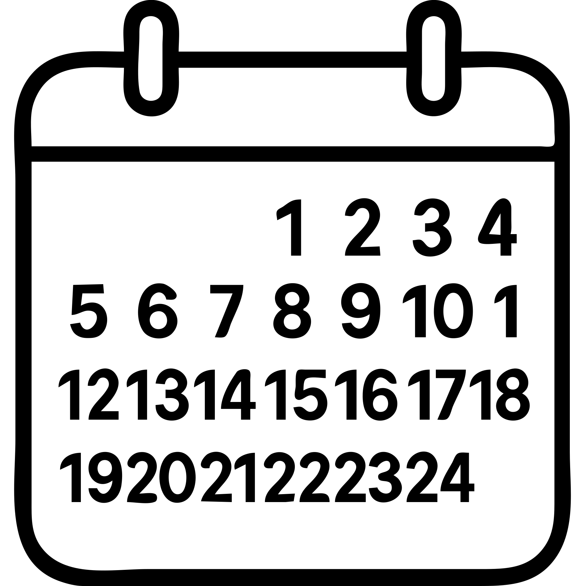 Simple calendar icon with date numbers visible emoji