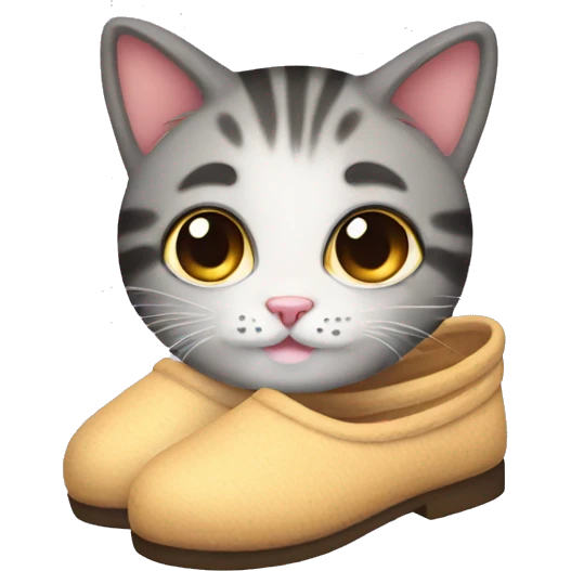 Cat wearing slippers emoji