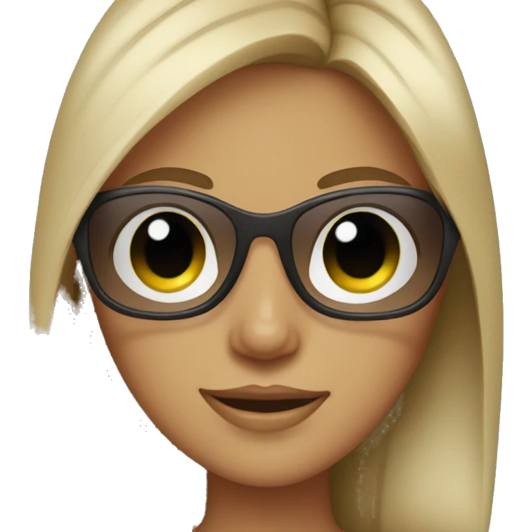 A girl with sunglasses emoji