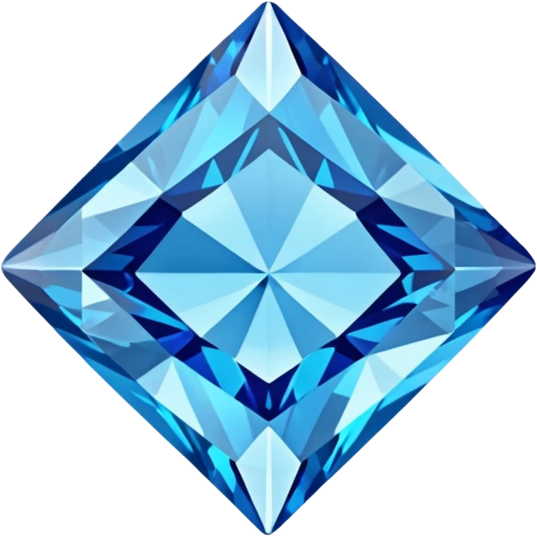 blue diamond, diamond gem shape, realistic emoji