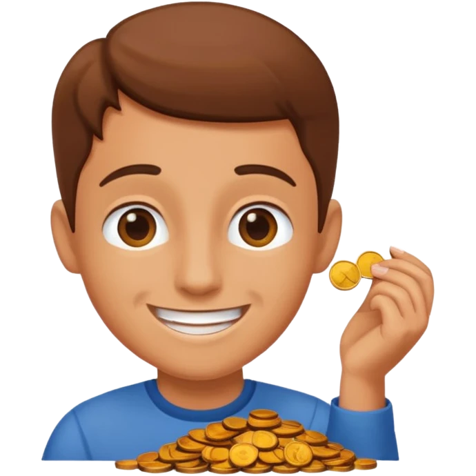Person picking up pennies emoji