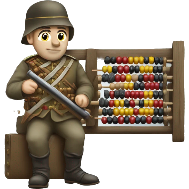 Crimean War soldier keeping abacus emoji