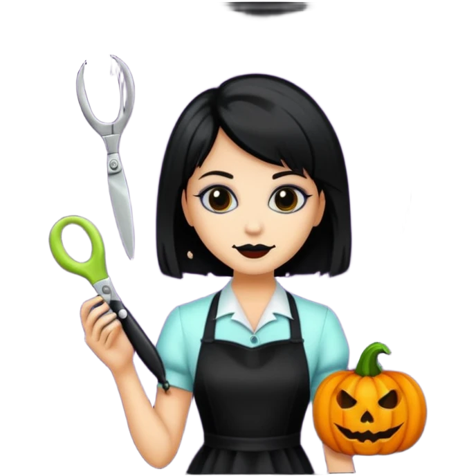 halloween hairdresser saloon emoji