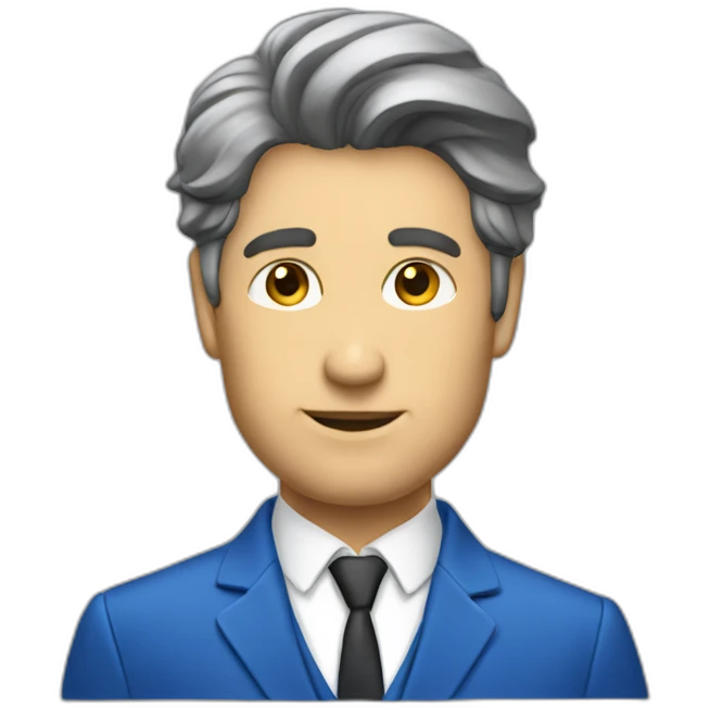 Posh-man-with-blue-suit-offering-goldbar emoji