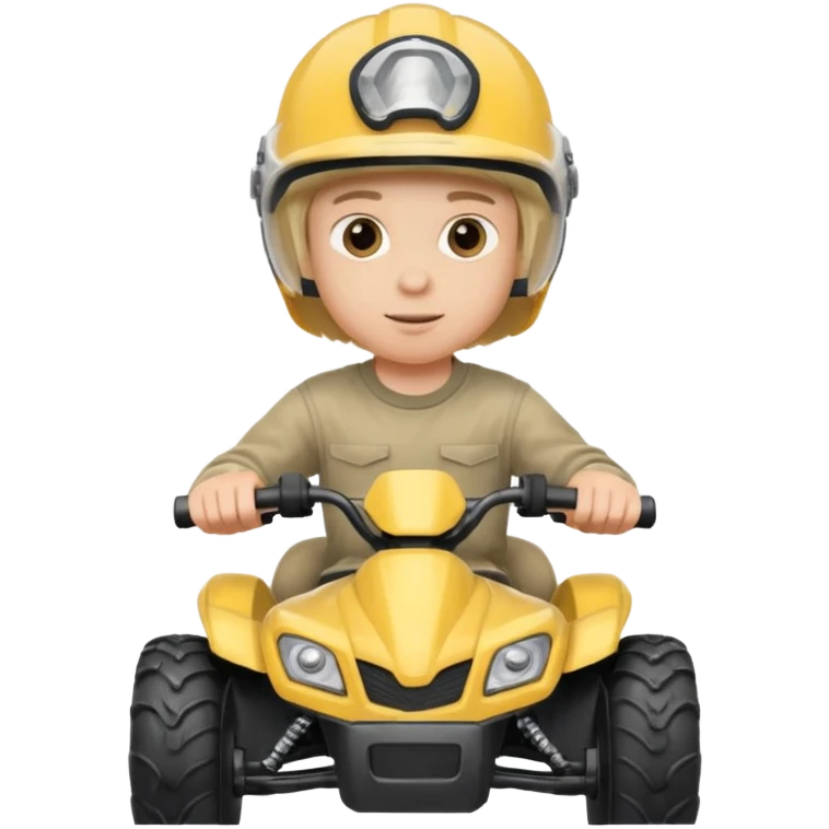 Please make a young blonde boy riding a fourwheeler emoji