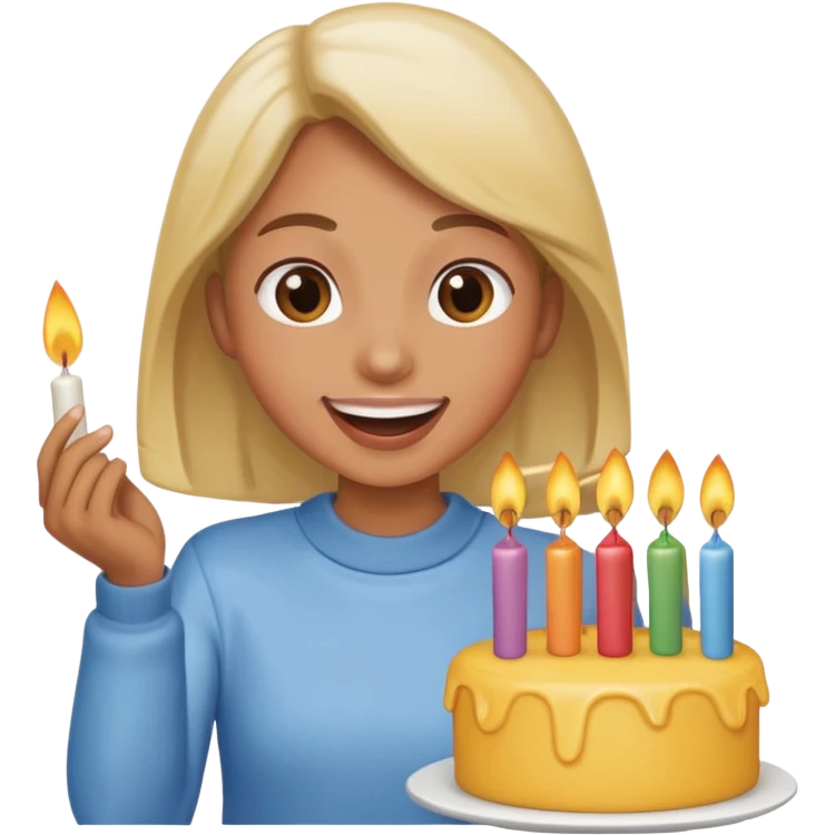 Blowing out candles emoji