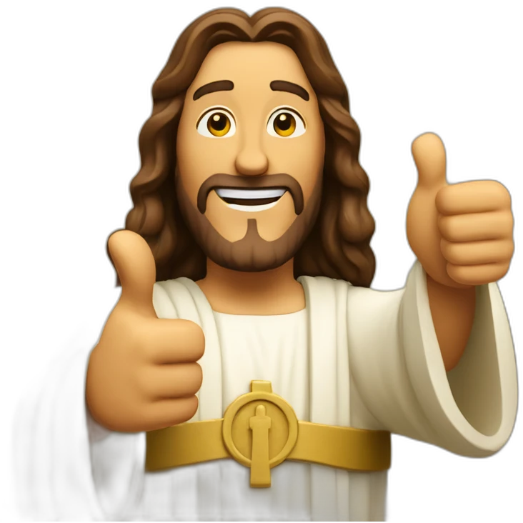Buddy Christ thumbs-up emoji