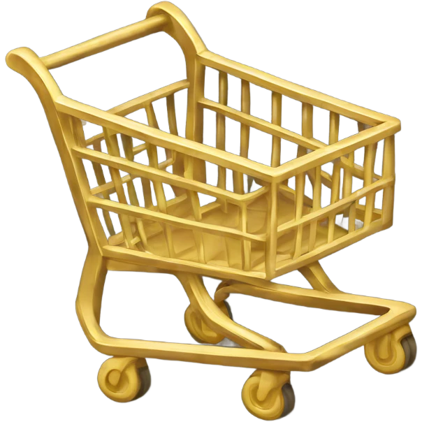 GOLD SHOPPING CART emoji