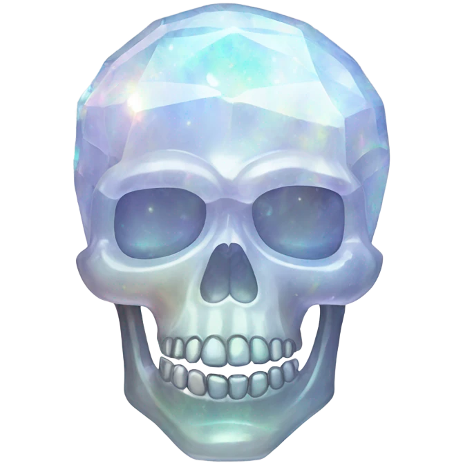 white opal crystal skull emoji