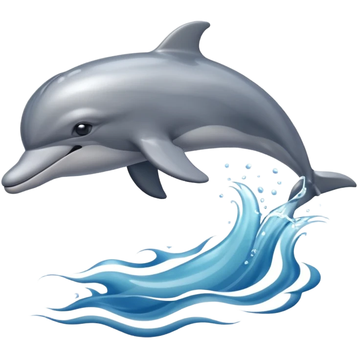 dolphin swimming in sea emoji
