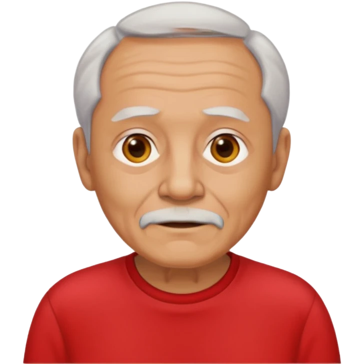 red t-shirt elderly men  emoji
