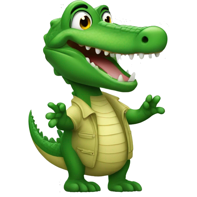 friendly alligator with monicle emoji