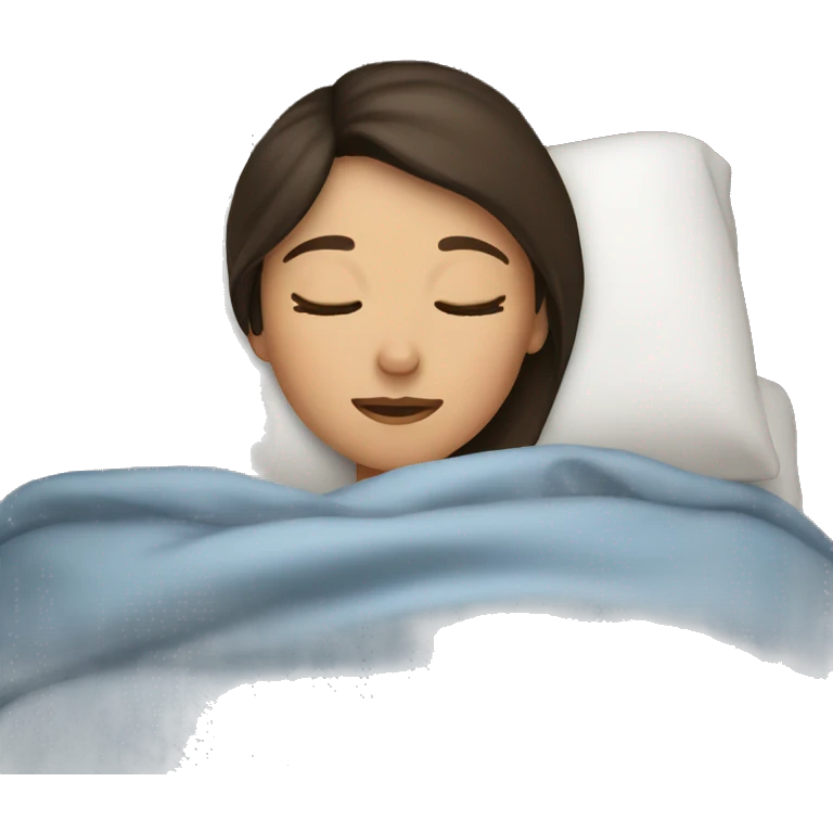 Brunette girl sleeping emoji