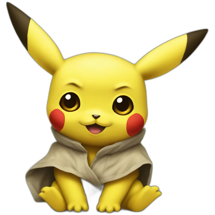 Pikachu sur bébé Yoda emoji