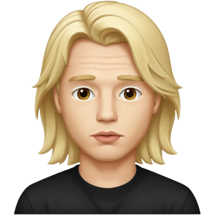insanely beautiful blonde hair guys with the most perfect lips wearing swag emoji