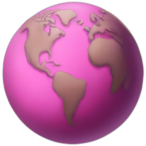 pink earth emoji