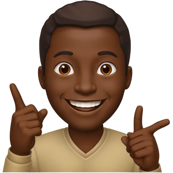 African man pointing and laughing emoji