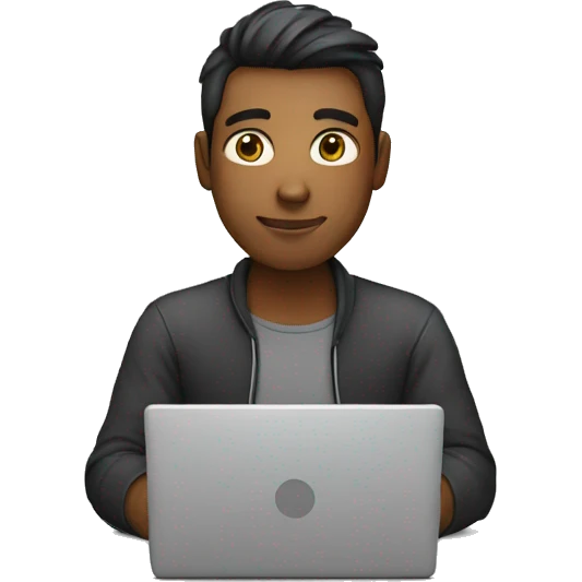 WEB DEVELOPER WORKING ON HIS LAPTOP emoji