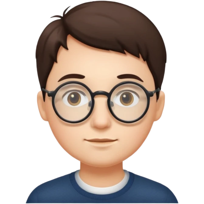 동그란 안경 emoji