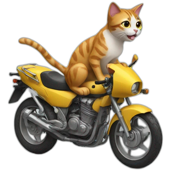 Cat on bike emoji