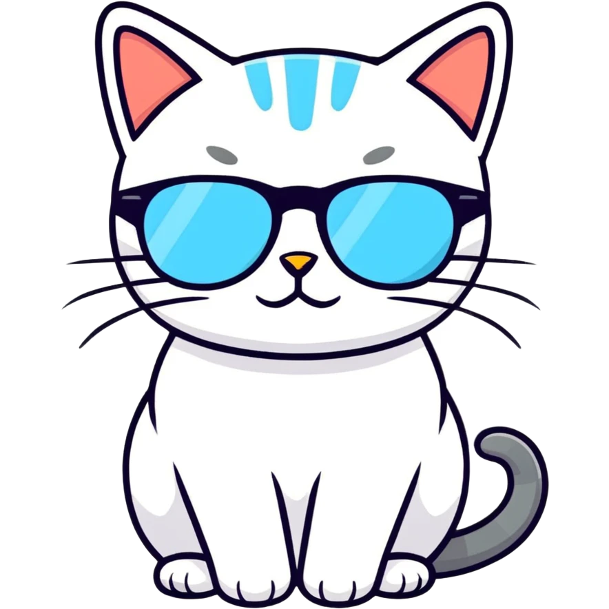 Cat with sunglasses emoji