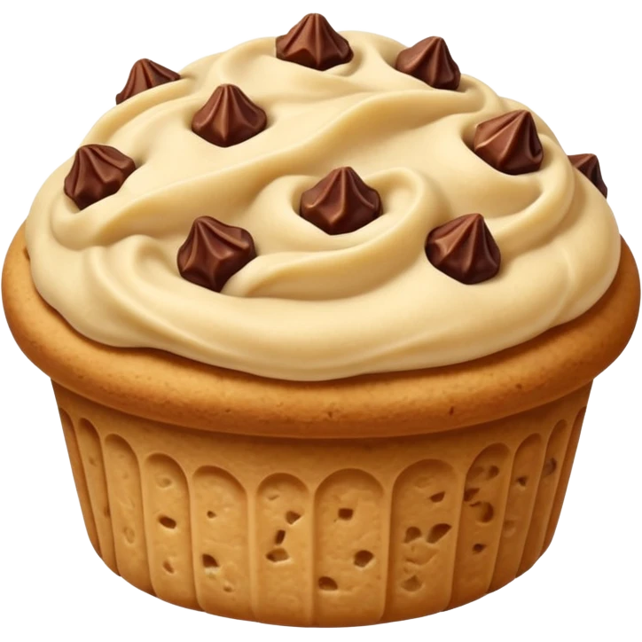 one filled date with like cookie dough topping  emoji