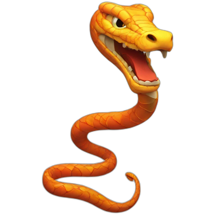 Serpent qui crache des flammes emoji