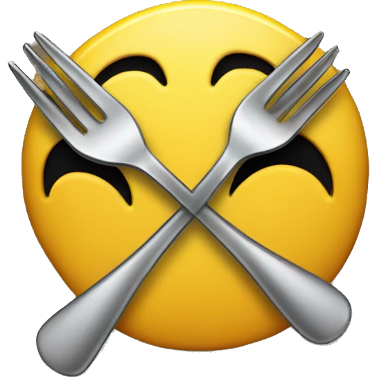ACDC Fan with Metal fork as Smiley  emoji