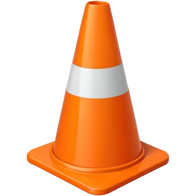 Orange cone emoji