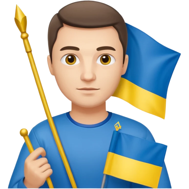 The Ukrainian man with flag emoji