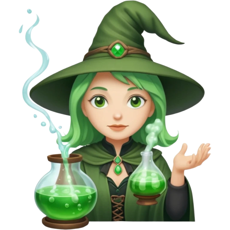 green witch cooking potion emoji