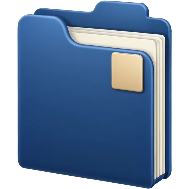a dark blue file with blank name label on it emoji