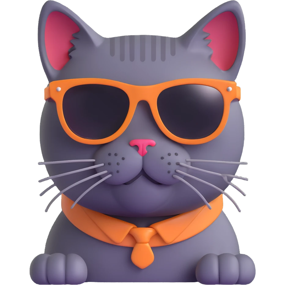 a cat wearing sunglasses emoji