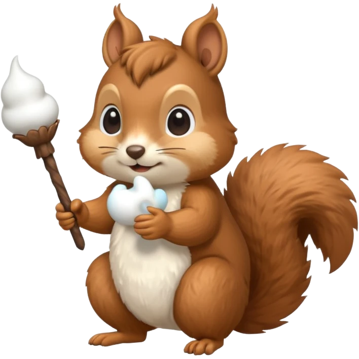 un écureuil qui fait du camping emoji