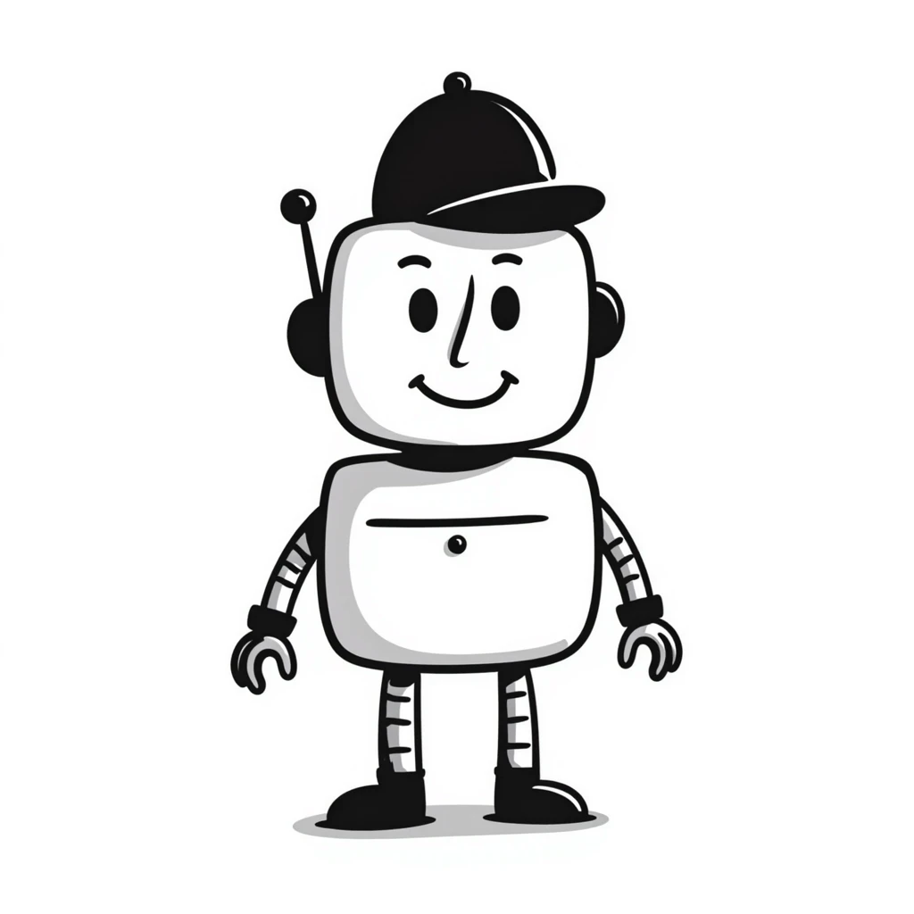 robot wearing a cap emoji