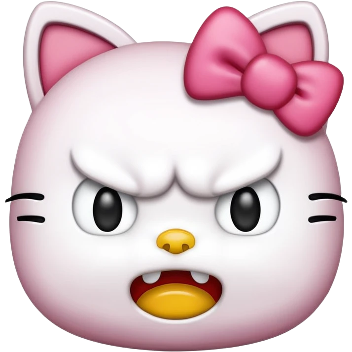 Hello kitty mad  emoji