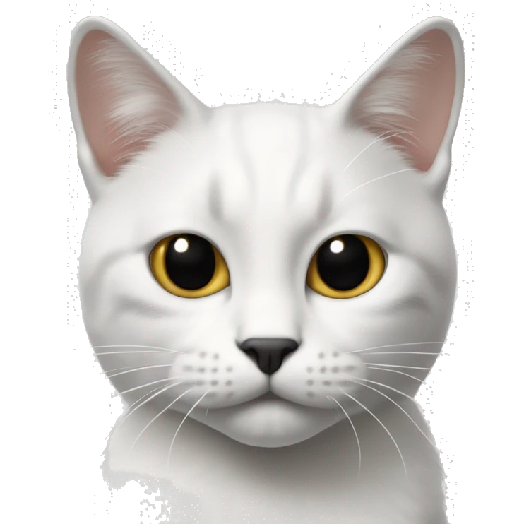 Un gato blanco con manchas negras que tenga sombr emoji
