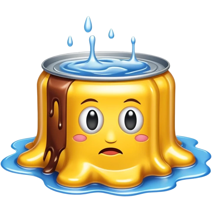 surreal dali style arty melting spam can landscape emoji