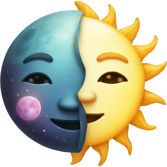 Sun and moon, planets  emoji