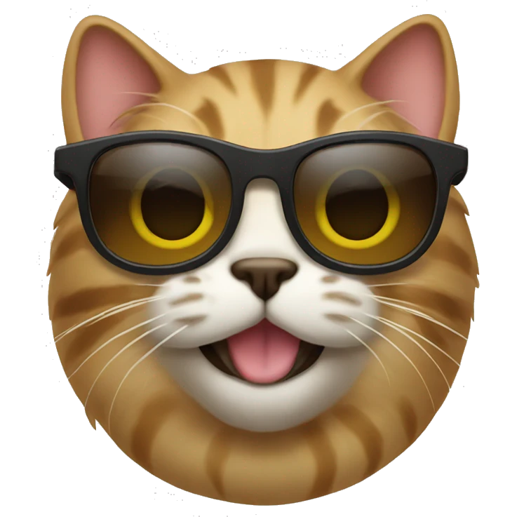 Cat with sunglasses emoji