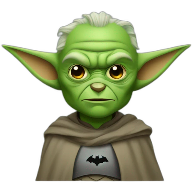 Batman yoda emoji
