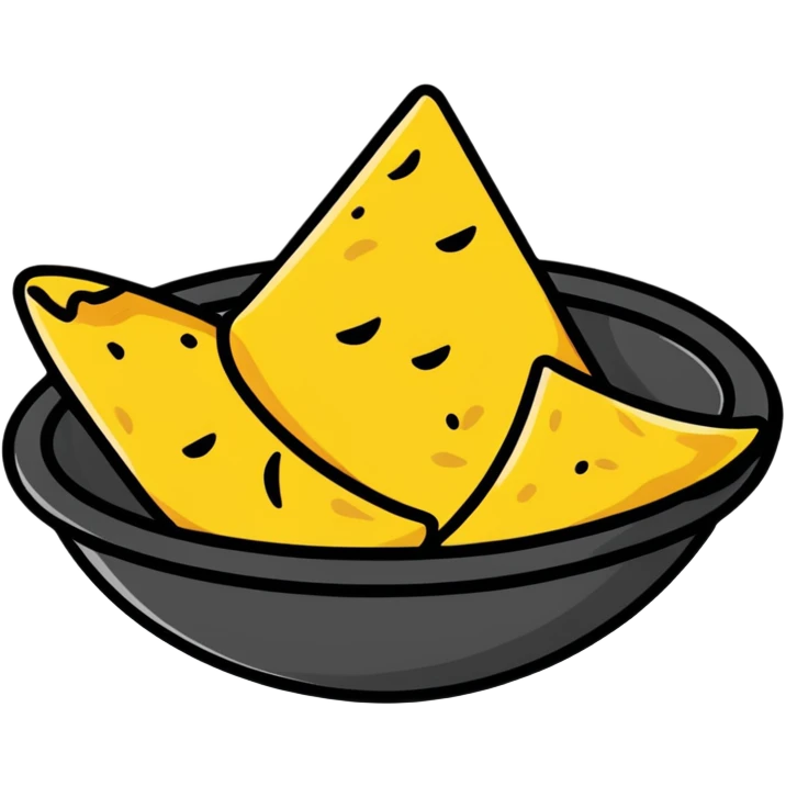 cartoonish tortilla chip sticker emoji